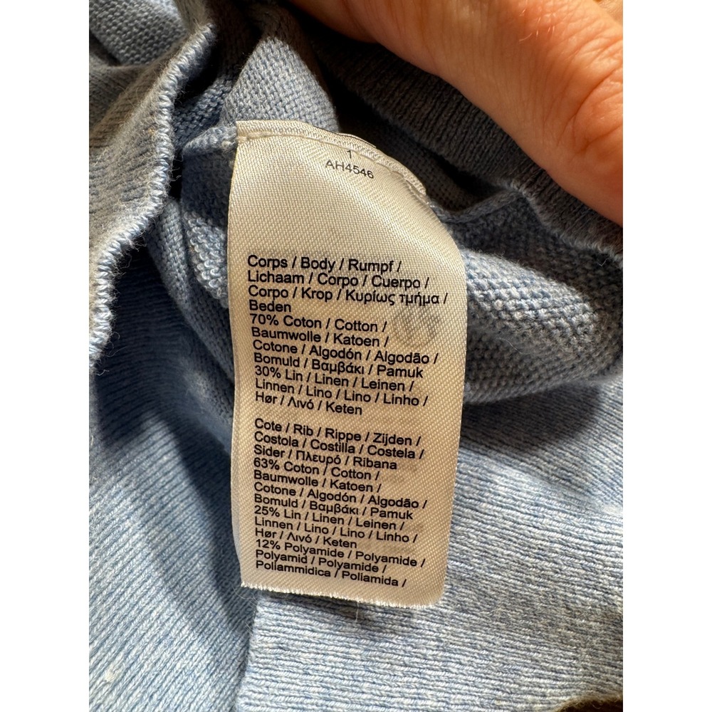 Lacoste Mens‎ Crewneck Sweater Light Blue Heathered Pocket Logo FR 3 US S - Picture 9 of 9